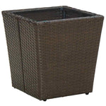 Garden Bistro Set 3 pcs Brown Poly rattan 3334956