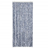 Insect Curtain Blue and White 90x200 cm Chenille 315127