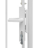 Garden Gate Steel 1x2.45 m White 143067