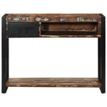 ZNTS Console Table Multicolour 100x35x75 cm Solid Wood Reclaimed 4015930