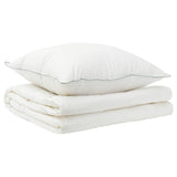 Duvet and Pillow Set 2 pcs 155x200 cm Summer 140 GSM Wool White 3440871