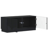 TV Cabinet Black Engineered Wood 897336