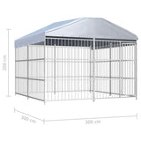 Outdoor Dog Kennel with Roof 300x300x200 cm 144625