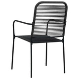 Garden Chair Set of 4 Black Cotton rope Standard 312156