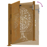 Garden Gate 100x150 cm Corten Steel Tree Design 153217
