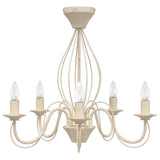 Chandelier E14 Metal Antique White 52 x 47 cm 42053774