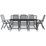 ZNTS 9 Piece Garden Dining Set Anthracite Metal Mesh 3211824