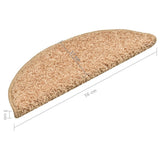 Stair Mats 15 pcs 56x17x3 cm Gold Half Round 322378