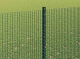 Welded Wire Fence with Posts 25 x 1.6 m PVC-Coated Steel Green 3336495