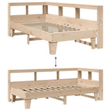 Bookcase Bed without Mattress 100x200cm Solid Wood Pine 3324544