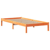 Bookcase Bed without Mattress Wax Brown 75x190 cm Small Single Solid Wood Pine 3321597