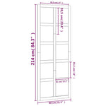 ZNTS Barn Door 80x1.8x214 cm Solid Wood Pine 824628