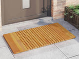 Bath Mat Plain Brown 100 x 55 cm Solid Acacia Wood 42025265