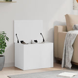 Storage Box White 60x42x46 cm Engineered Wood 840653