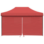 ZNTS Foldable Party Tent Pop-Up with 4 Sidewalls Burgundy 4004979