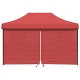 ZNTS Foldable Party Tent Pop-Up with 4 Sidewalls Burgundy 4004979