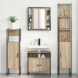 Bathroom Furniture Set 4 pcs Sonoma Oak Engineered Wood 3399397