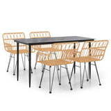 Garden Dining Set Black Steel Medium Durable Garden Dining Set 3157847