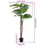 Artificial Monstera Plant Green 94 x 18 x 170 cm 42042072