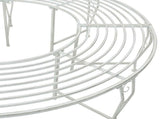 Tree Bench 8-Seater 160 x 44 cm Steel Antique White Round 42029511