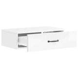 Wall-Mounted Side Table High Gloss White 59 x 34.5 x 17 cm 898999