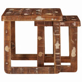 Nesting Tables 2 pcs Brown 46 x 46 x 45 cm Solid Reclaim Wood 4104558