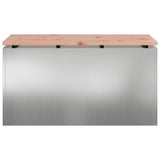 Garden Bench Silver 80 x 40 x43 cm Galvanised steel 874903