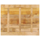Table Top 100x80x2.5 cm Rectangular Solid Wood Rough Mango 371352