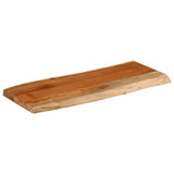 Table Top 90x40x3.8 cm Rectangular Solid Wood Acacia Live Edge 370635