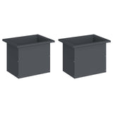 Garden Planter with LED 2 pcs Antracite 30 x 40 x 30 cm Steel 8008075