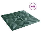 Wall Panels 48 pcs Green 50x50 cm XPS 12 m Amethyst 4100059