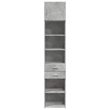 Slim Storage Cabinet Concrete Grey 45x42.5x225 cm Engineered Wood 3281297