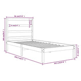 Bed Frame without Mattress 90x190 cm Single Solid Wood 3104898