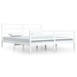 Bed Frame without Mattress White Solid Wood Pine 200x200 cm 3105027