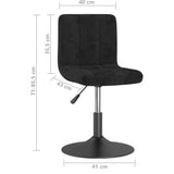 Swivel Bar Stool Black Velvet 334249