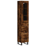 Highboard Smoked Oak 34.5x34x180 cm Engineered Wood 3199262