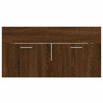 ZNTS 2 Piece Bathroom Furniture Set Brown Oak Engineered Wood 826625
