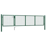 Garden Gate Steel 350x75 cm Green 144304