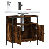 Bathroom Sink Cabinet Smoked Oak 60x30x60 cm Engineered Wood 842438