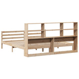 Bookcase Bed without Mattress 200x200 cm Solid Wood Pine 3321907