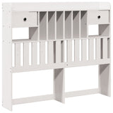 ZNTS Bookcase Bed without Mattress White 120x200cm Solid Wood Pine 3322262