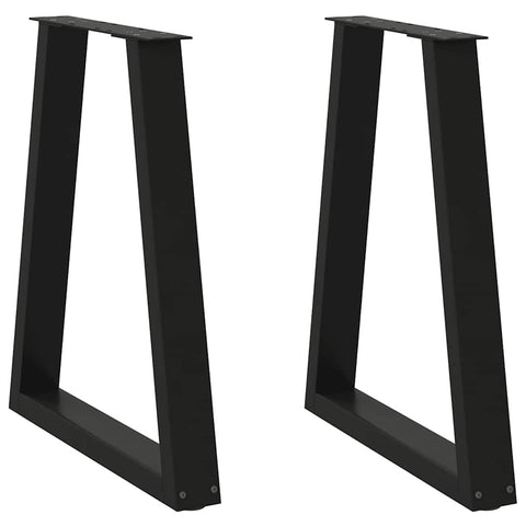 ZNTS Coffee Table Legs V-Shape 2 pcs Black 50x cm Steel 4012560