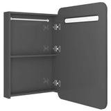 LED Bathroom Mirror Cabinet Shining Grey 60x11x80 cm 326506