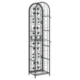 Wine Rack for 73 Bottles Black 45x36x200 cm Wrought Iron 358371