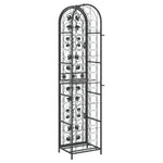 Wine Rack for 73 Bottles Black 45x36x200 cm Wrought Iron 358371