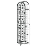 Wine Rack for 73 Bottles Black 45x36x200 cm Wrought Iron 358371