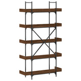 Bookcase 5-Tier Brown Oak 100x33x180.5 cm Engineered Wood 837701