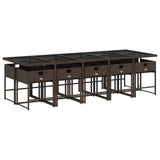 Garden Dining Set Brown, Cream white 3211293