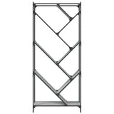 Bookcase Grey Sonoma 79x30x180 cm Engineered Wood and Metal 845434