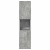 4 Piece Bathroom Furniture Set Concrete Grey Engineered Wood 3324900